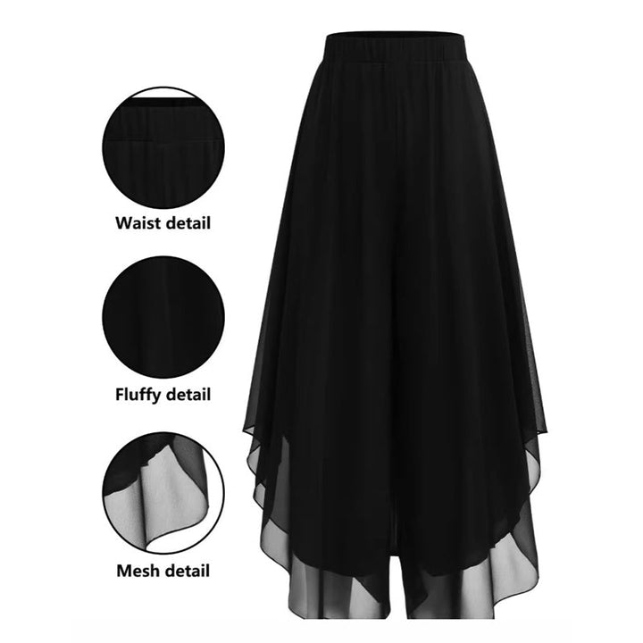 Hope - Weit geschnittene Hose mit Chiffon-Overlay