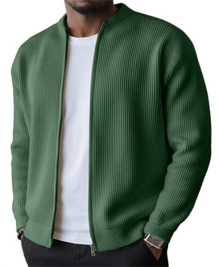 Foster - Rippstrick-Cardigan mit Frontreißverschluss