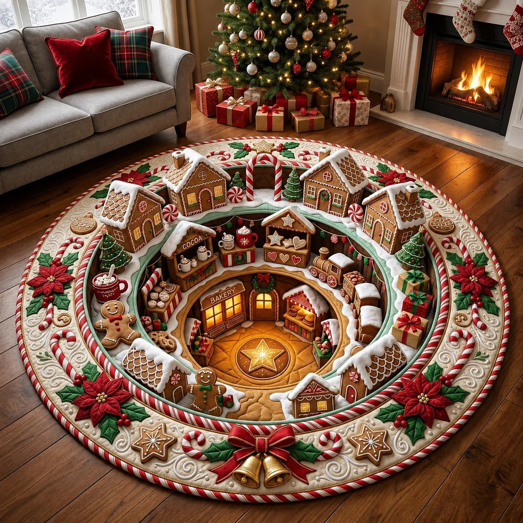 Adelie - Runder festlicher Weihnachtsteppich
