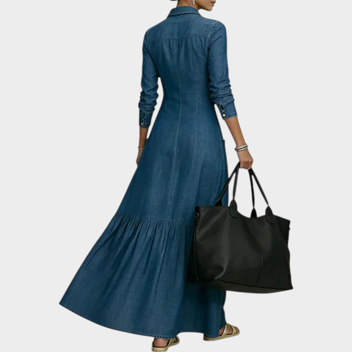 Mavira - Soft-Touch-Maxikleid