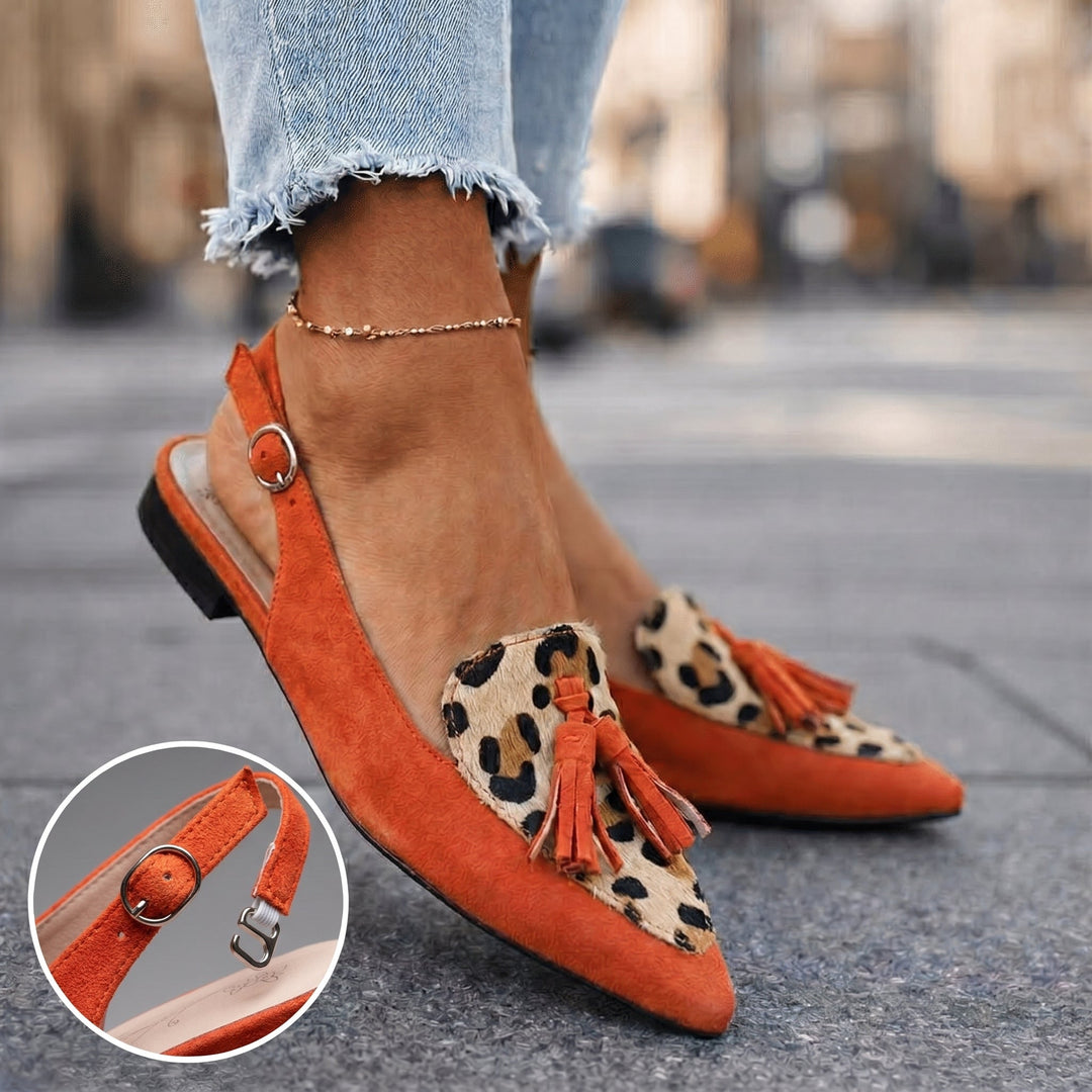 Margot - Slingback-Sandalen mit Quasten und Softtouch-Finish