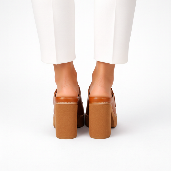 Melisande - Polierte Plateau-High Heels