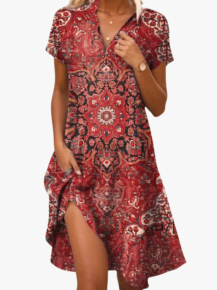 Leorine - Florales Midikleid mit weicher Haptik