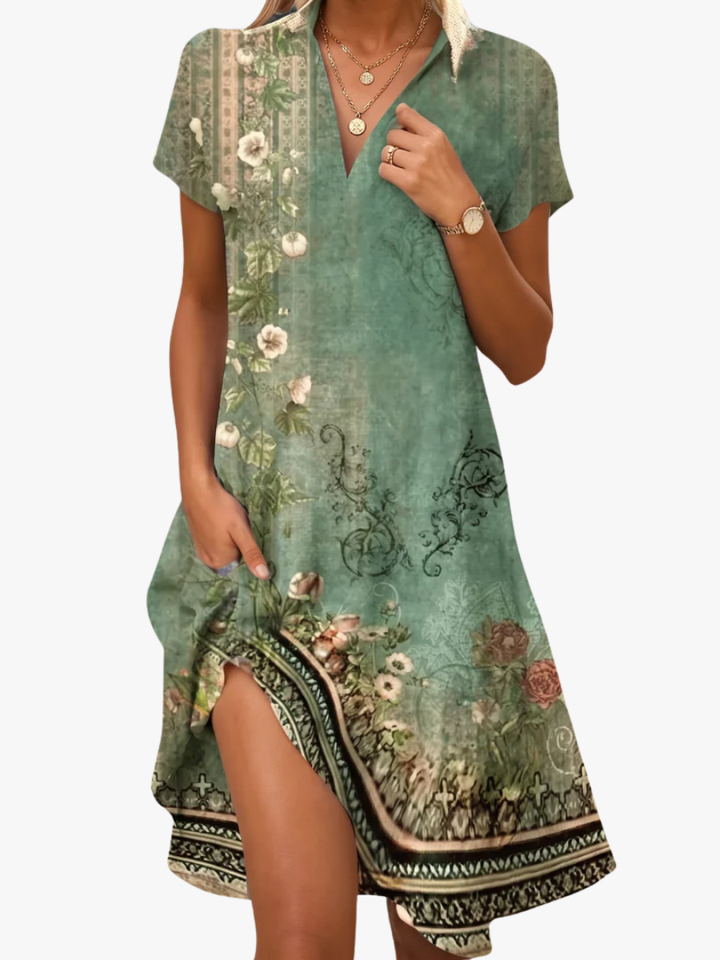 Leorine - Florales Midikleid mit weicher Haptik