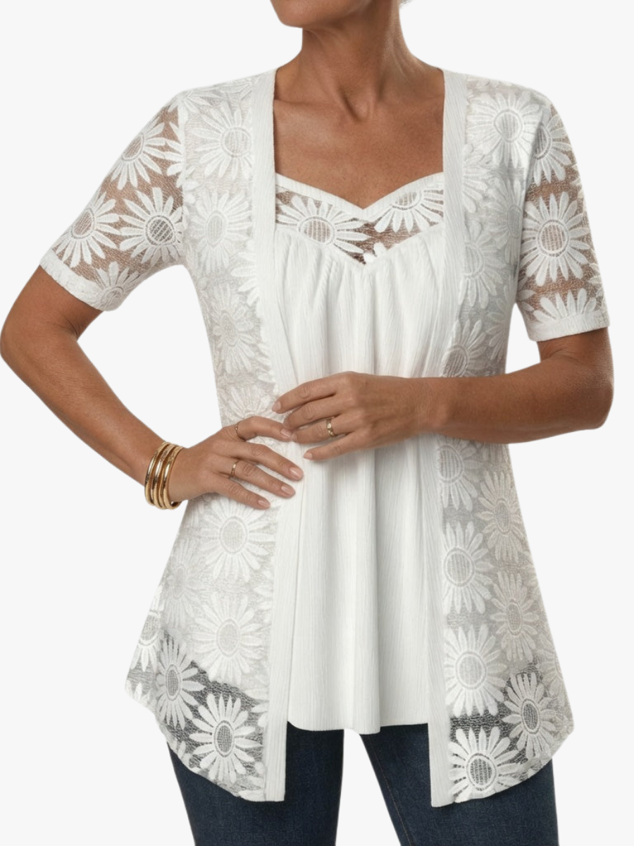 Lucette - Elegante Bluse mit Spitzendetails