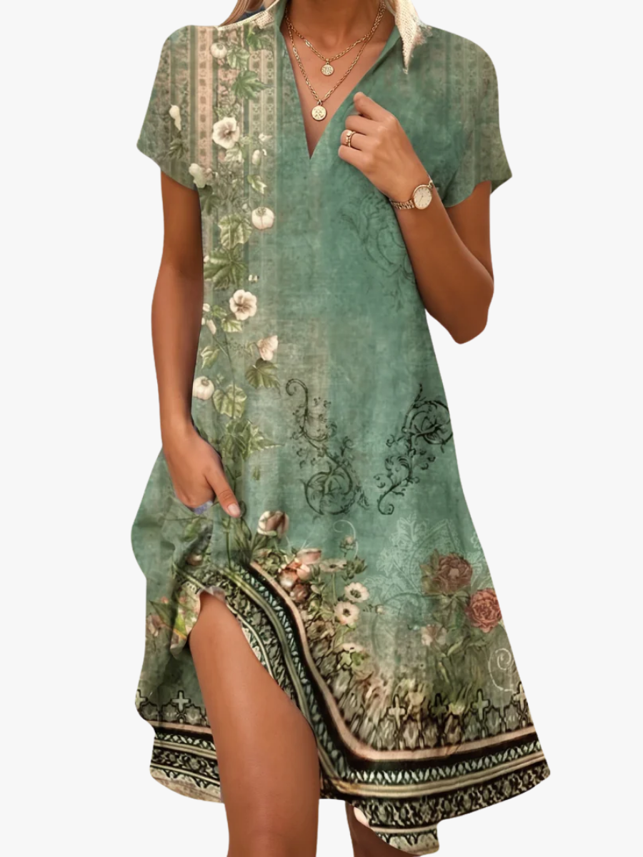 Leorine - Florales Midikleid mit weicher Haptik