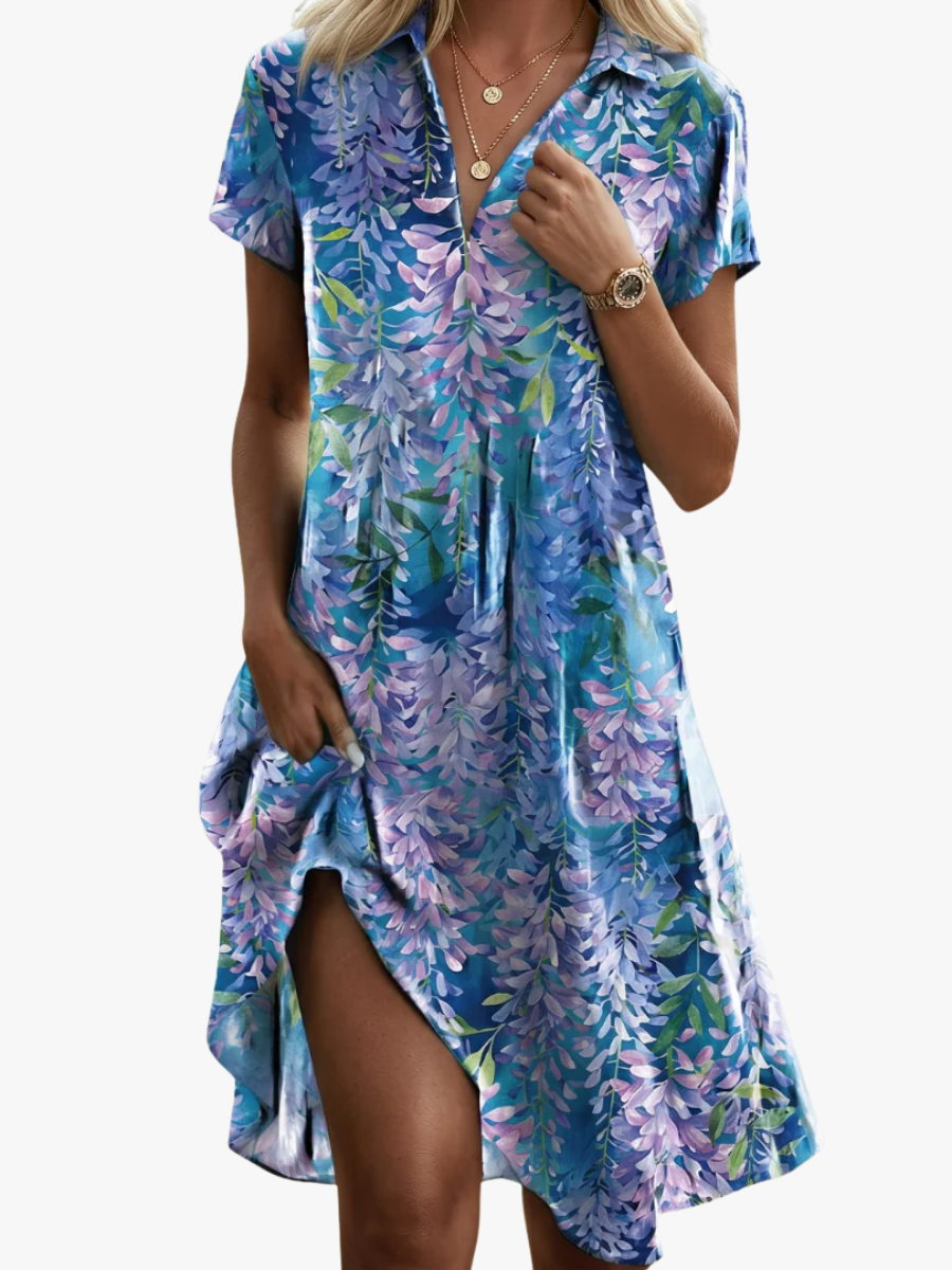 Leorine - Florales Midikleid mit weicher Haptik