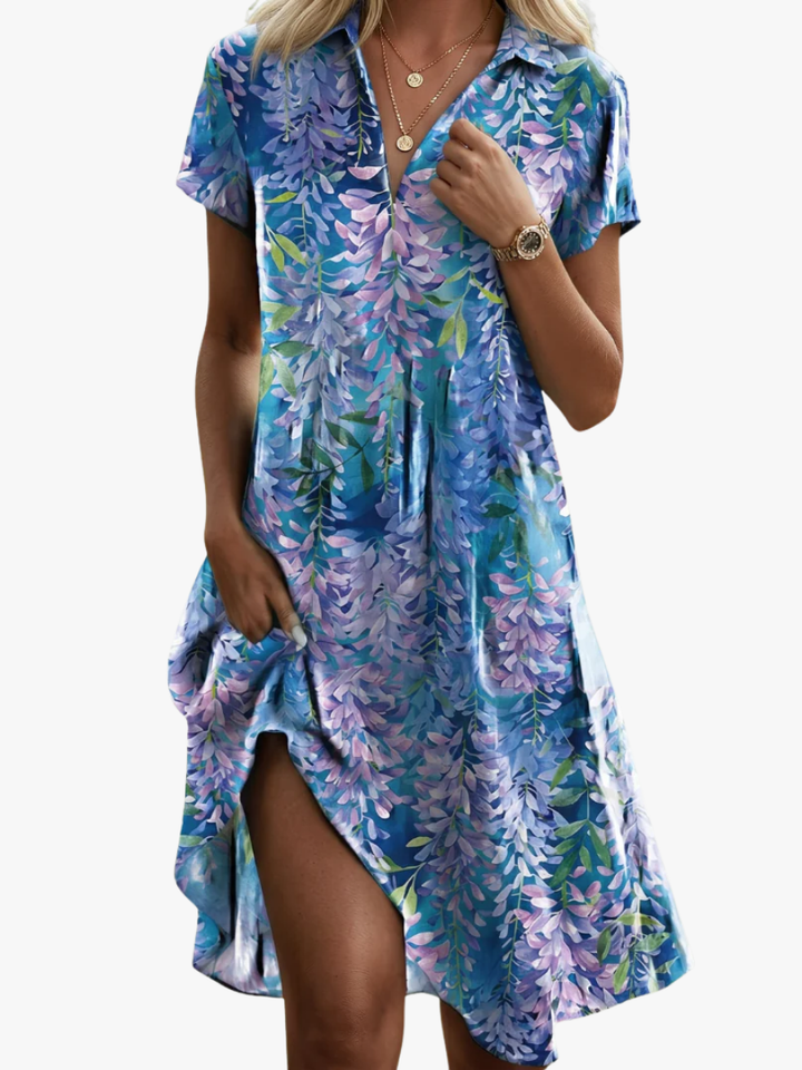 Leorine - Florales Midikleid mit weicher Haptik