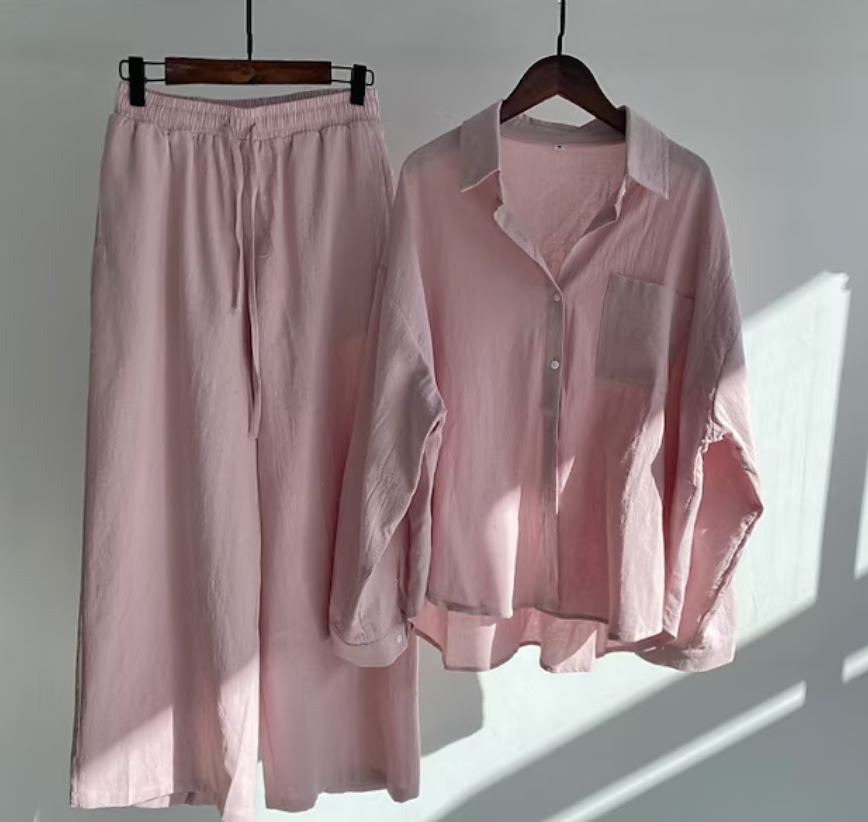 Kairi - Set aus Oversize-Bluse und Palazzohose