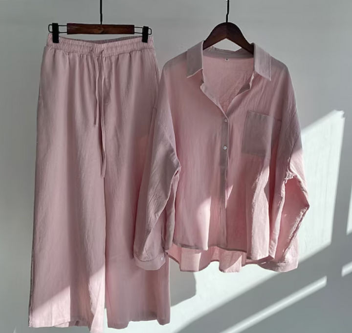 Kairi - Set aus Oversize-Bluse und Palazzohose