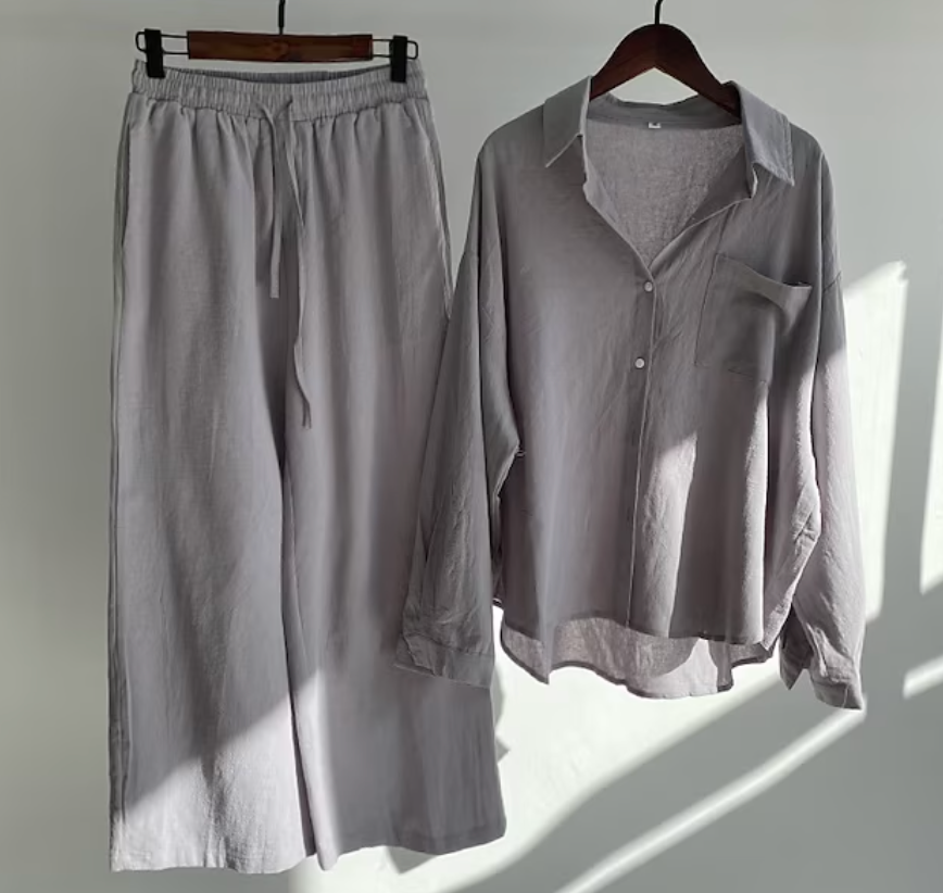Kairi - Set aus Oversize-Bluse und Palazzohose