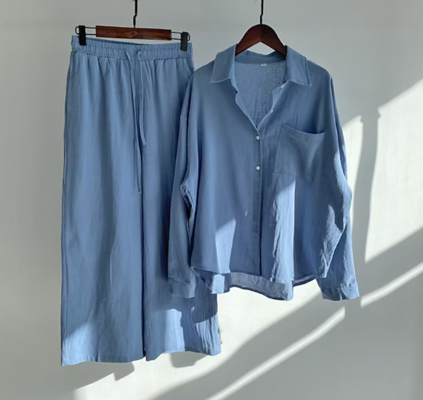 Kairi - Set aus Oversize-Bluse und Palazzohose
