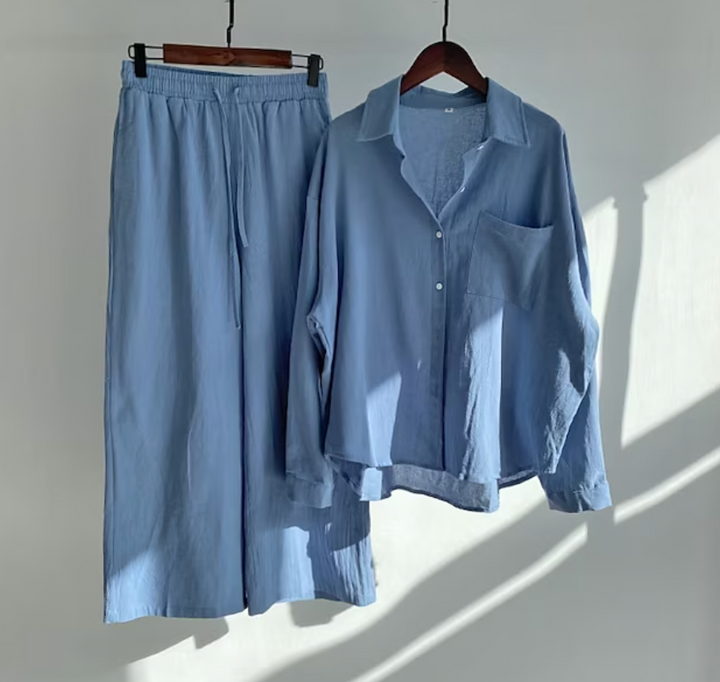 Kairi - Set aus Oversize-Bluse und Palazzohose