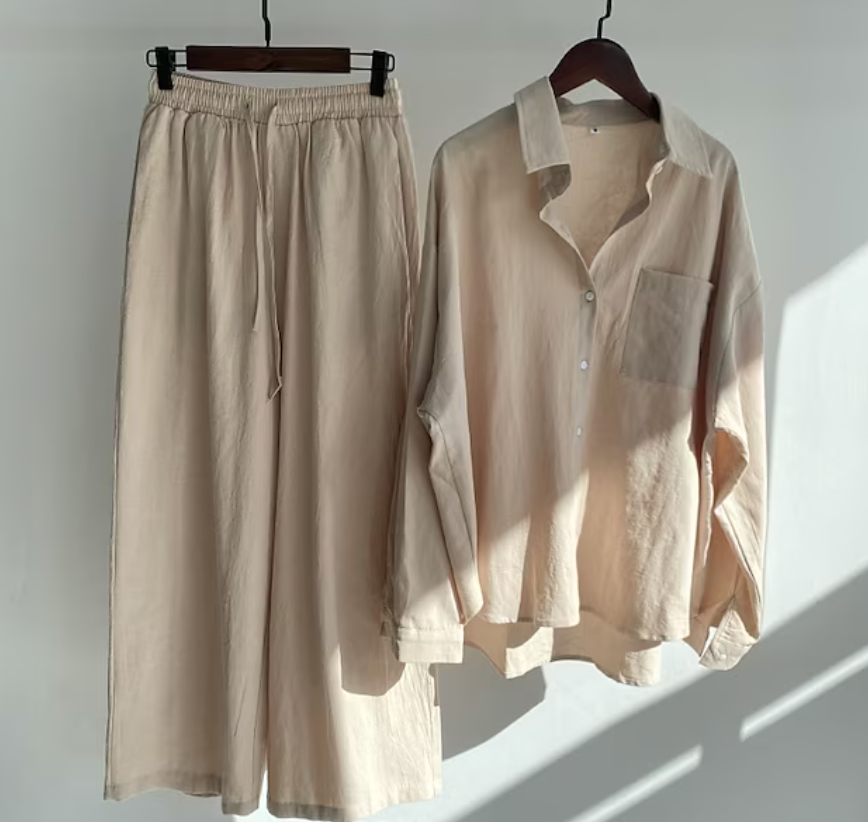 Kairi - Set aus Oversize-Bluse und Palazzohose