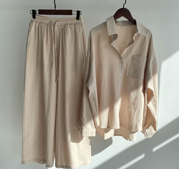 Kairi - Set aus Oversize-Bluse und Palazzohose