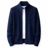 Cass - Strukturierter Cardigan mit Reißverschluss