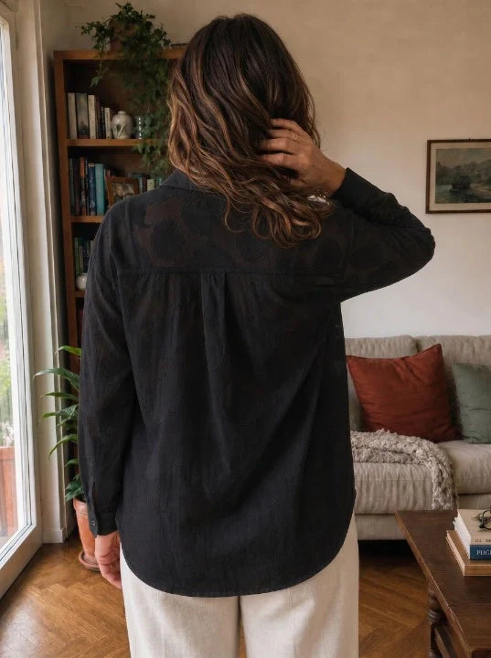 Claribel - Leichtes, floral strukturiertes Longsleeve