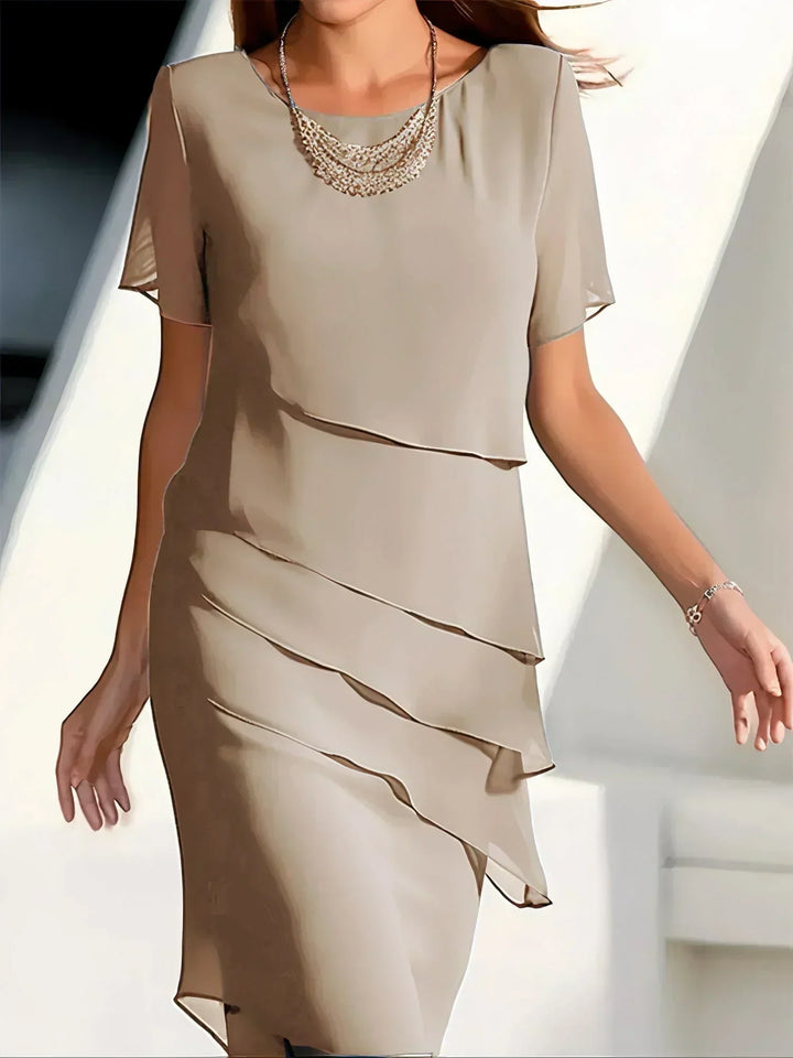Raveira - Drapiertes Soft-Touch-Kleid