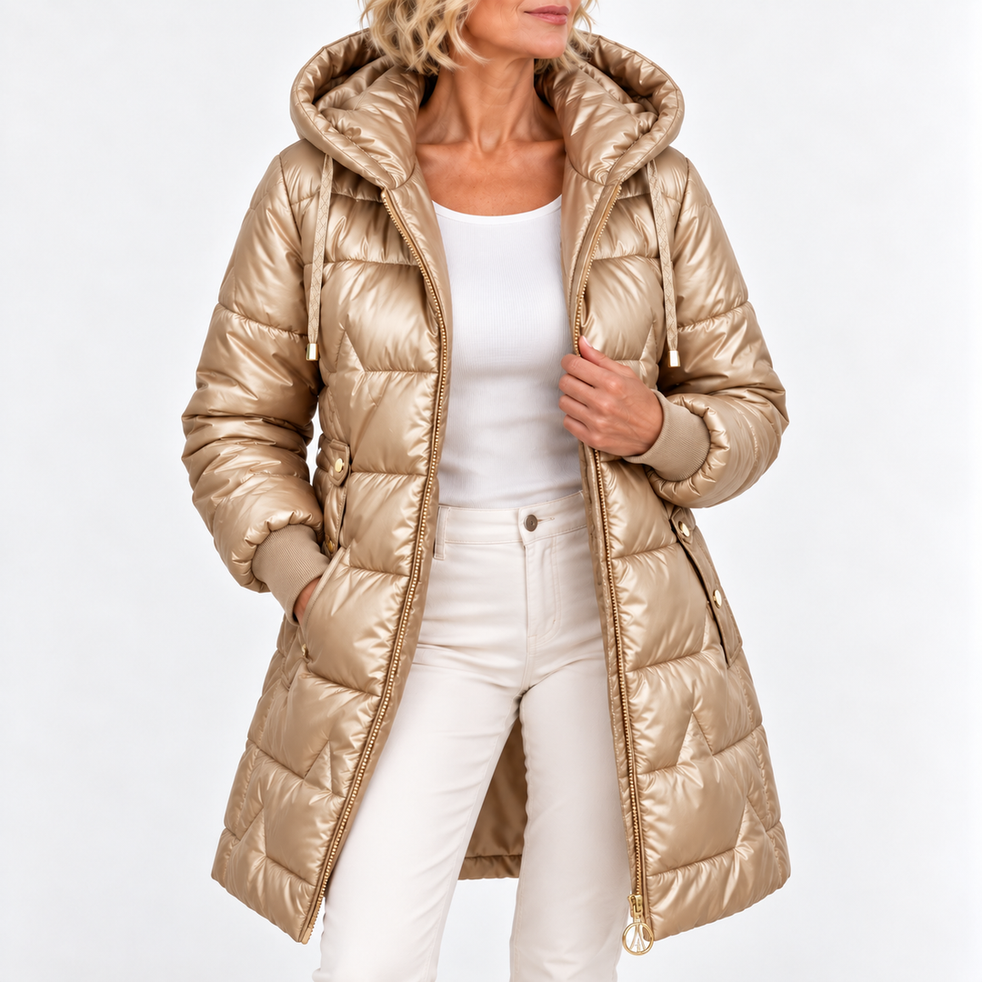 Tilda - Gestepfte langärmlige Pufferjacke