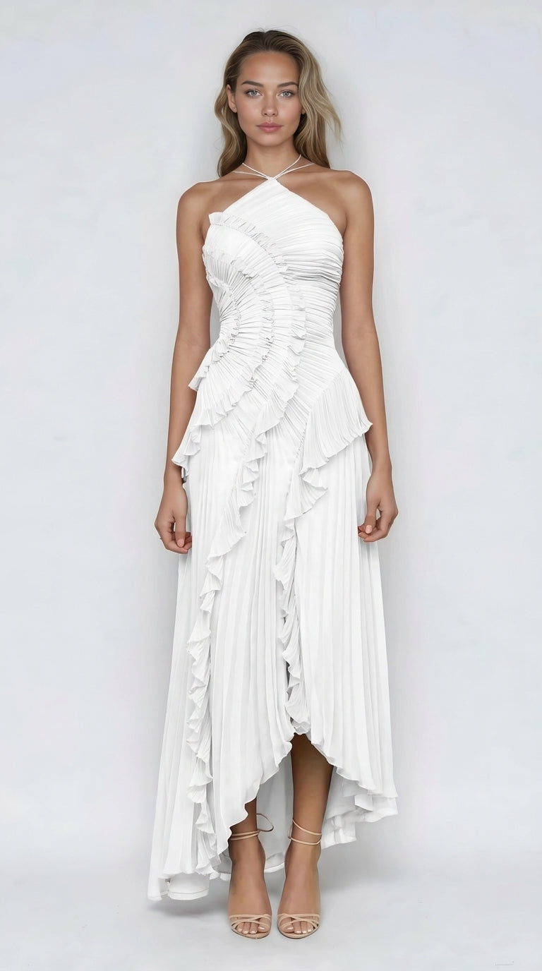 Sancia - Gestuftes Midikleid mit Rüschen