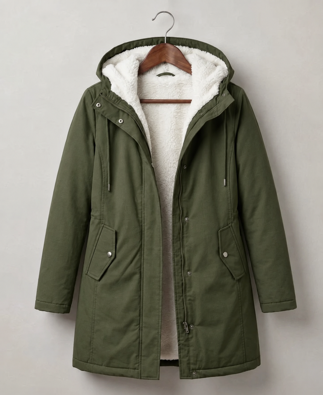 Clarice - Wasserabweisende Longline-Kapuzenjacke
