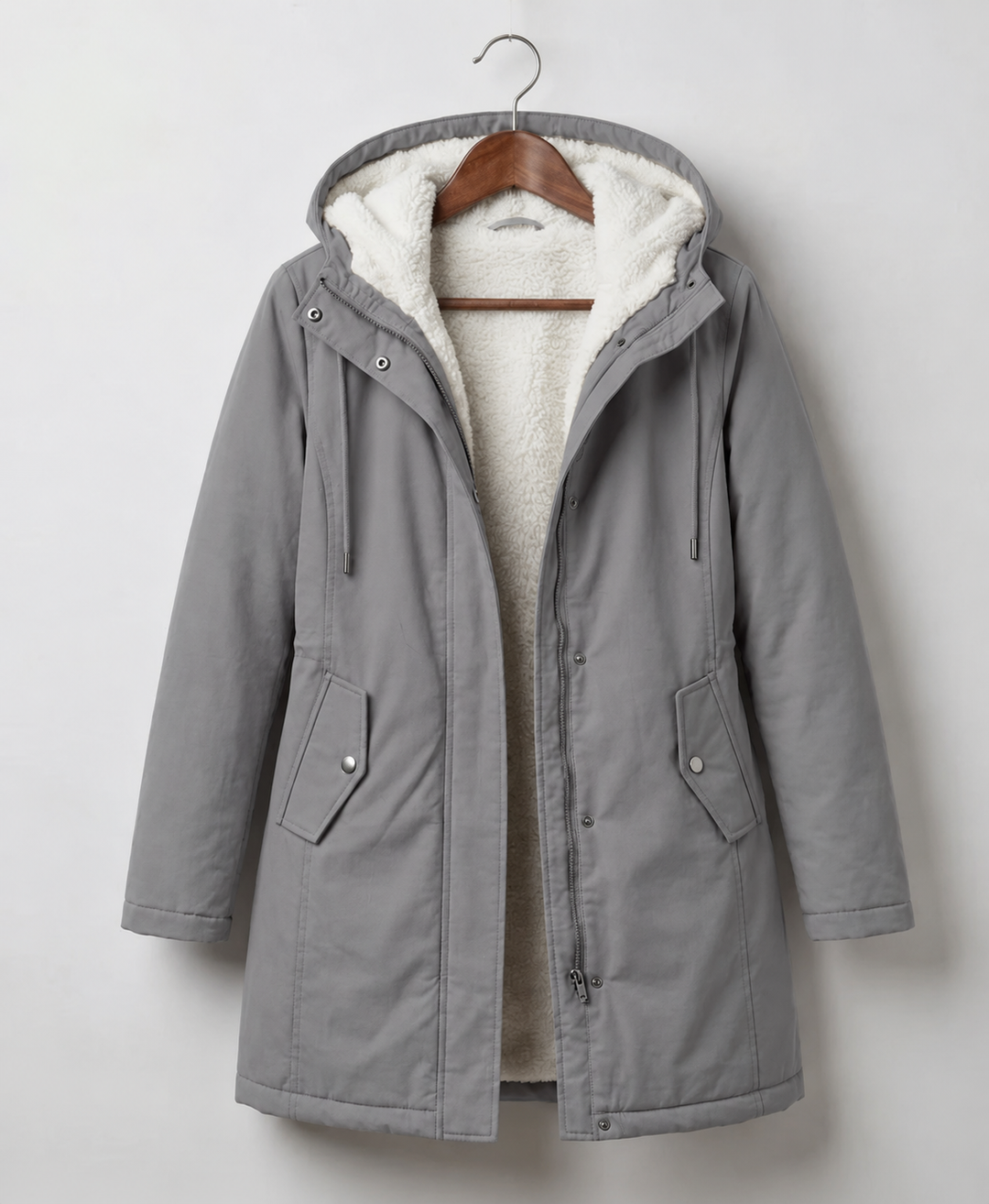 Clarice - Wasserabweisende Longline-Kapuzenjacke