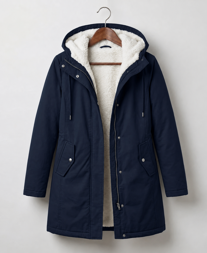 Clarice - Wasserabweisende Longline-Kapuzenjacke