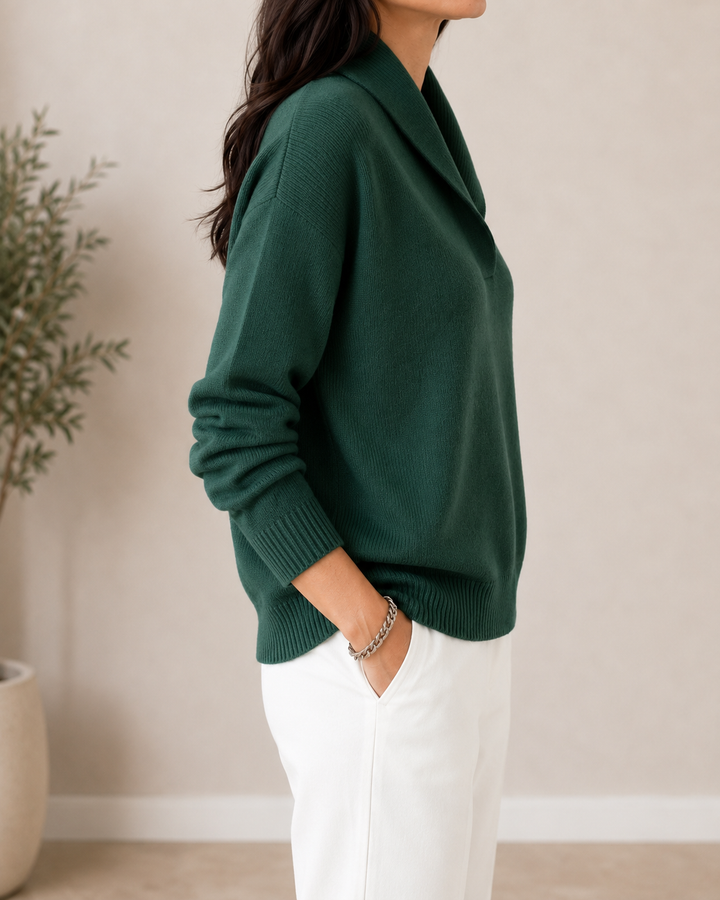 Amandina - Extraweicher V-Ausschnitt-Pullover