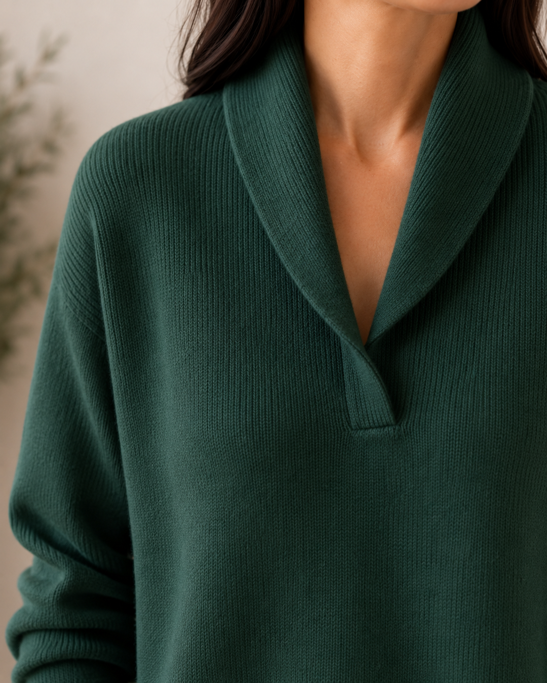 Amandina - Extraweicher V-Ausschnitt-Pullover