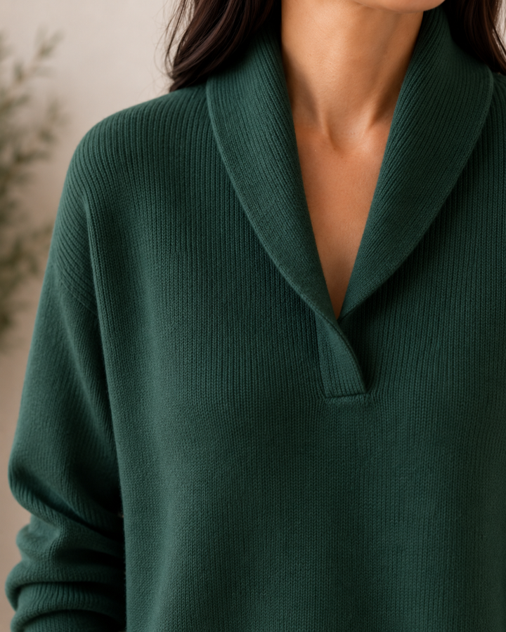 Amandina - Extraweicher V-Ausschnitt-Pullover