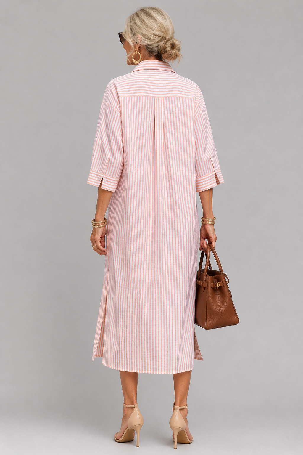 Rosabella - Knitterfreies Midikleid mit Taillengürtel