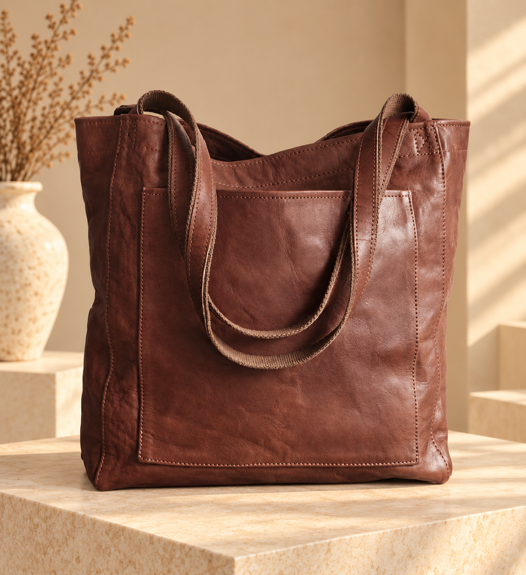 Dione - Strukturierte Tote-Bag mit Reißverschluss