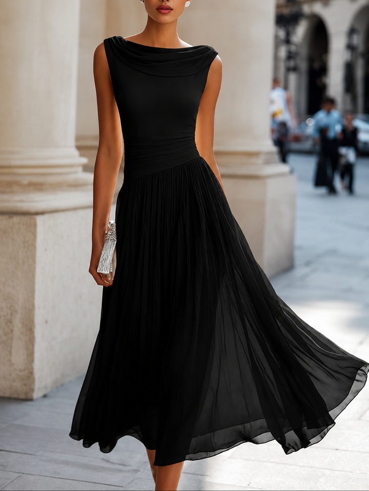 Carissa - Elegantes drapiertes Midikleid