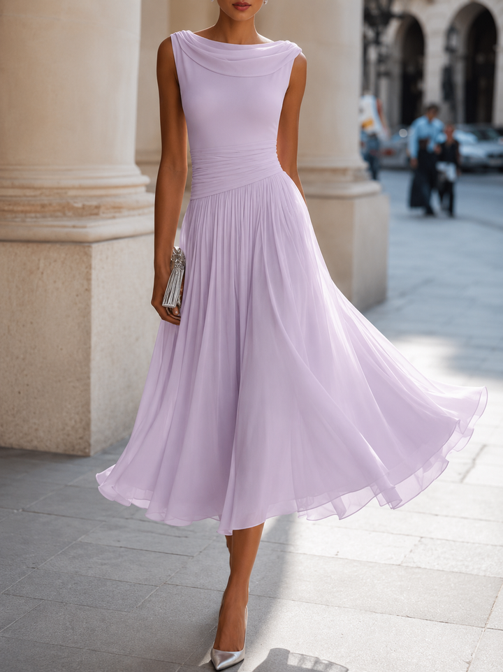 Carissa - Elegantes drapiertes Midikleid