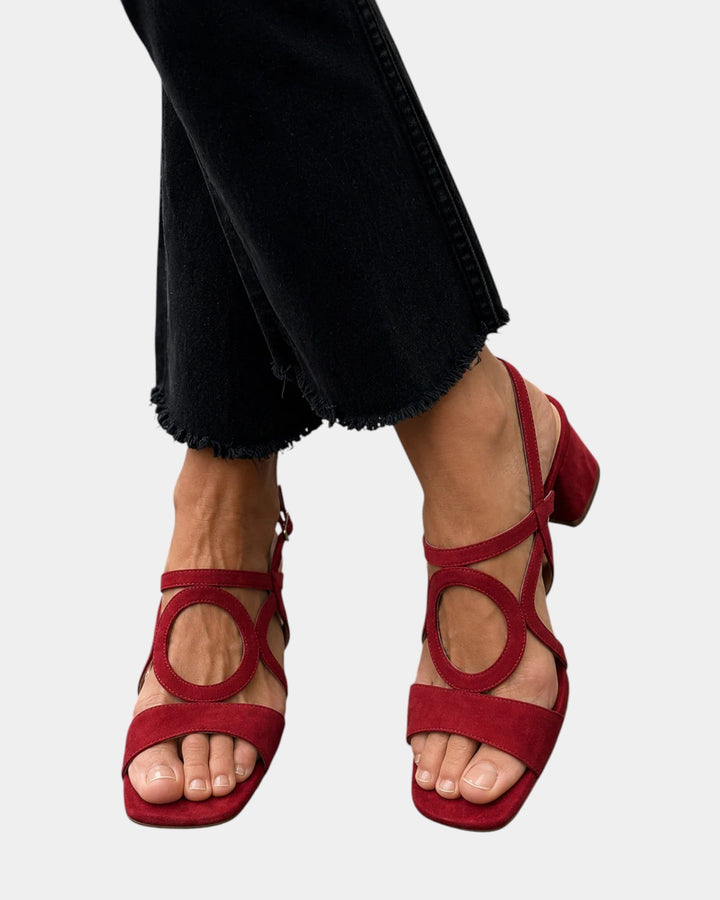 Florette - Sandaletten mit Cut-outs am Riemen und Blockabsatz