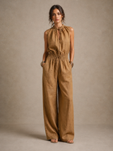 Jade - Weitbeiniger Soft-Touch-Jumpsuit