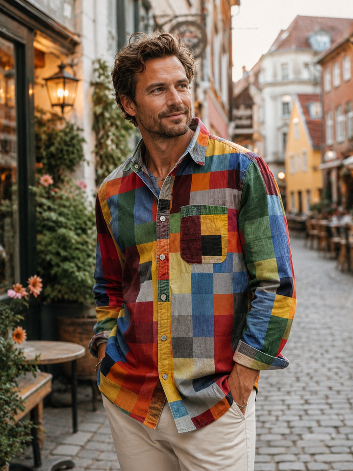 Jorvik - Weiches Patchwork-Hemd