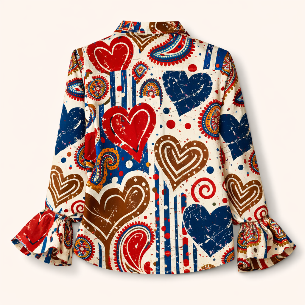 Arinelle - Soft-Touch-Blazer mit Herzmuster