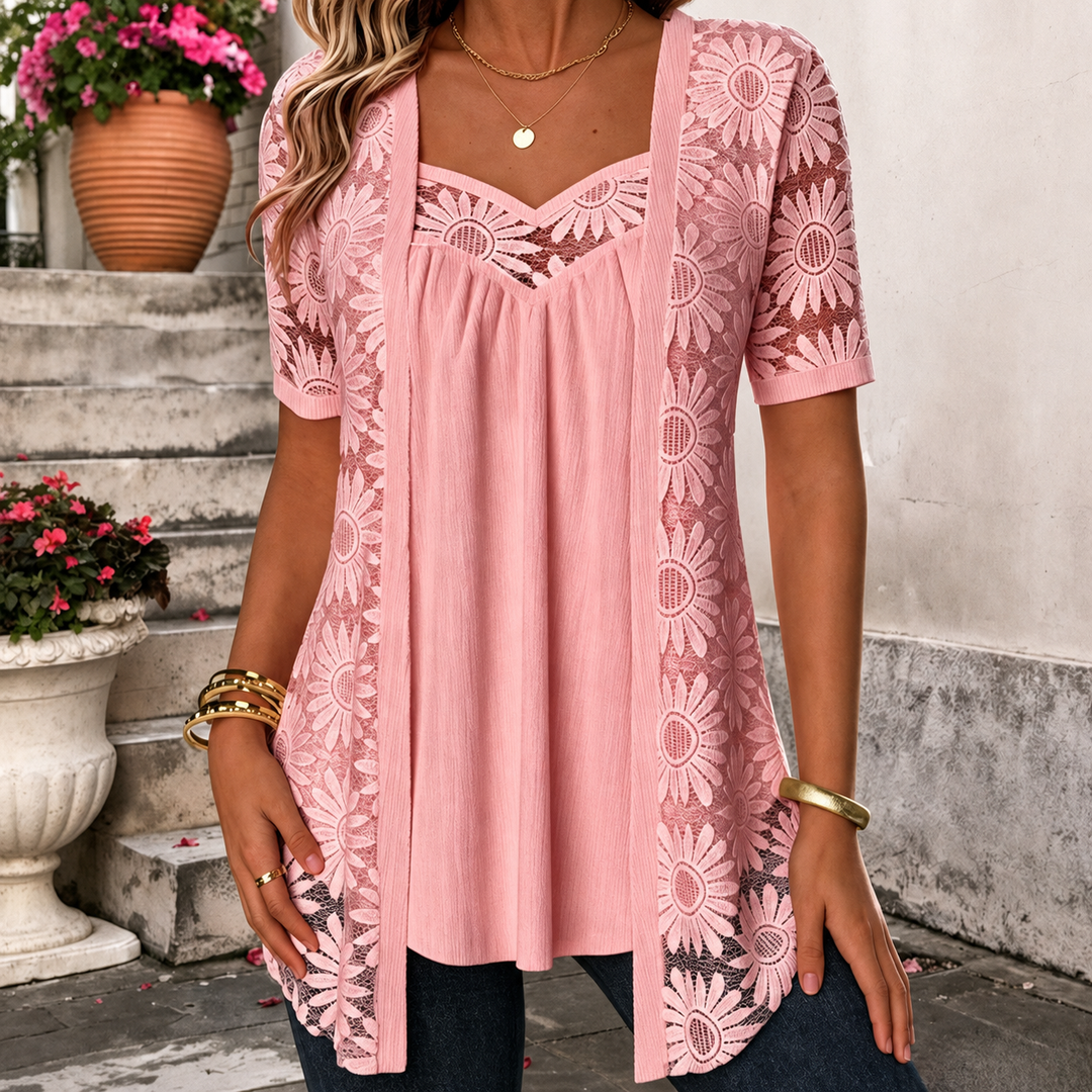 Lucette - Elegante Bluse mit Spitzendetails
