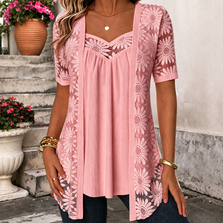 Lucette - Elegante Bluse mit Spitzendetails