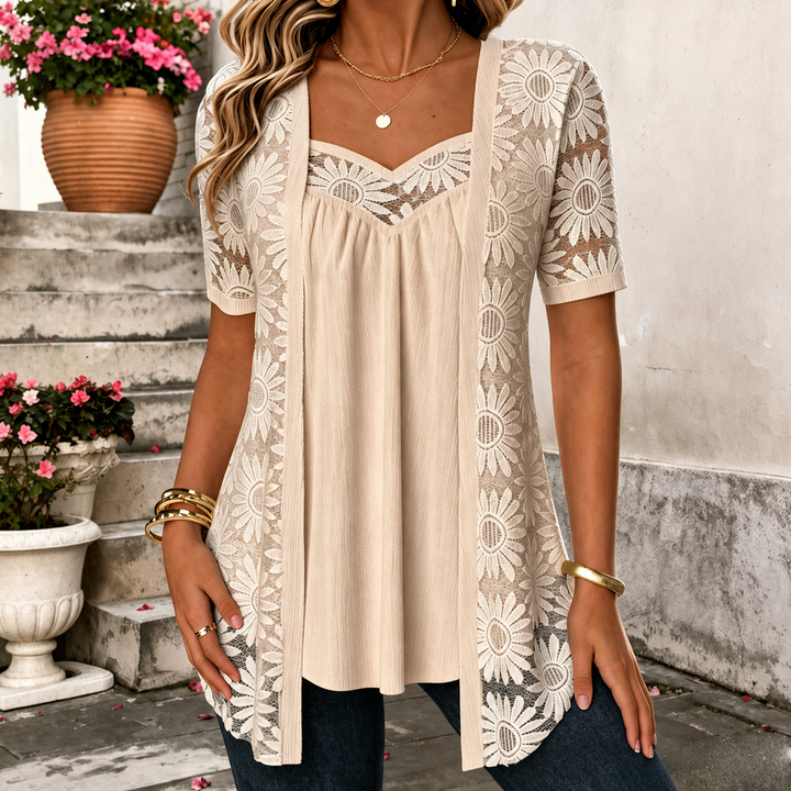 Lucette - Elegante Bluse mit Spitzendetails