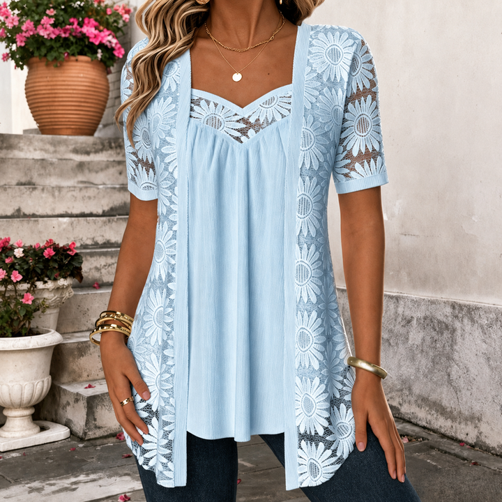 Lucette - Elegante Bluse mit Spitzendetails