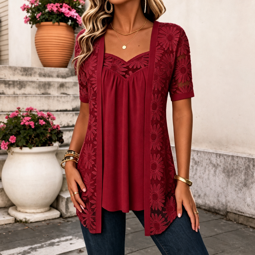 Lucette - Elegante Bluse mit Spitzendetails
