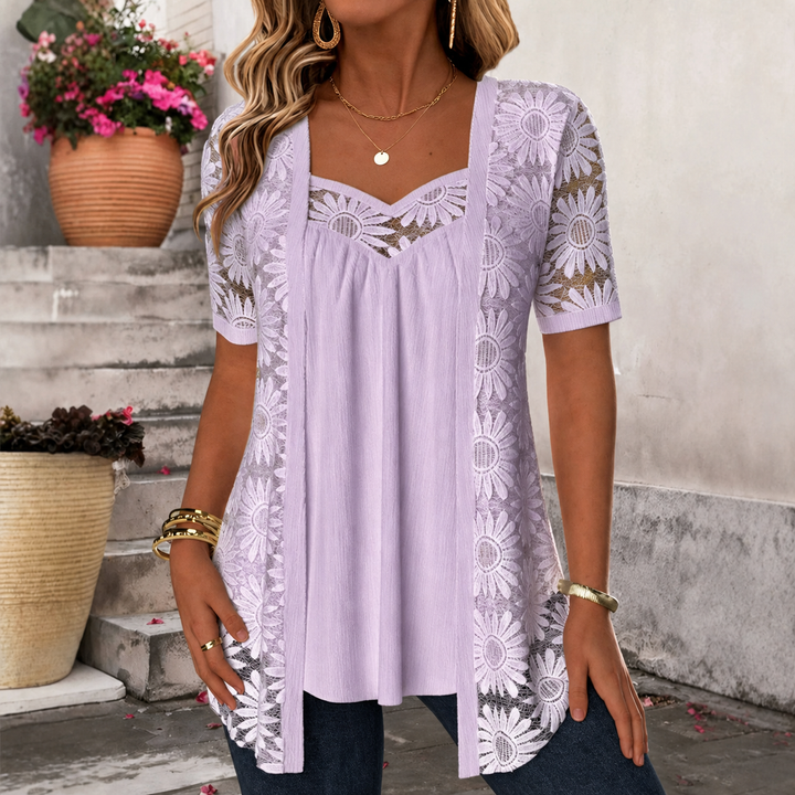Lucette - Elegante Bluse mit Spitzendetails