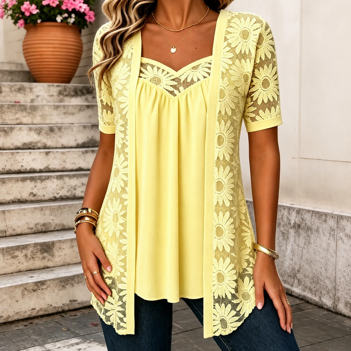 Lucette - Elegante Bluse mit Spitzendetails