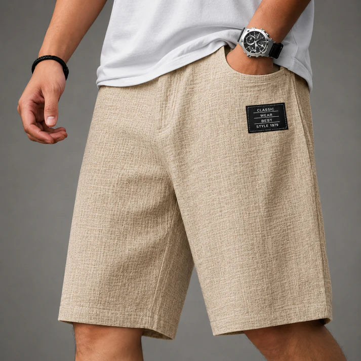 Caelan - veredelte Leinenshorts