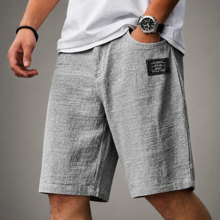 Caelan - veredelte Leinenshorts