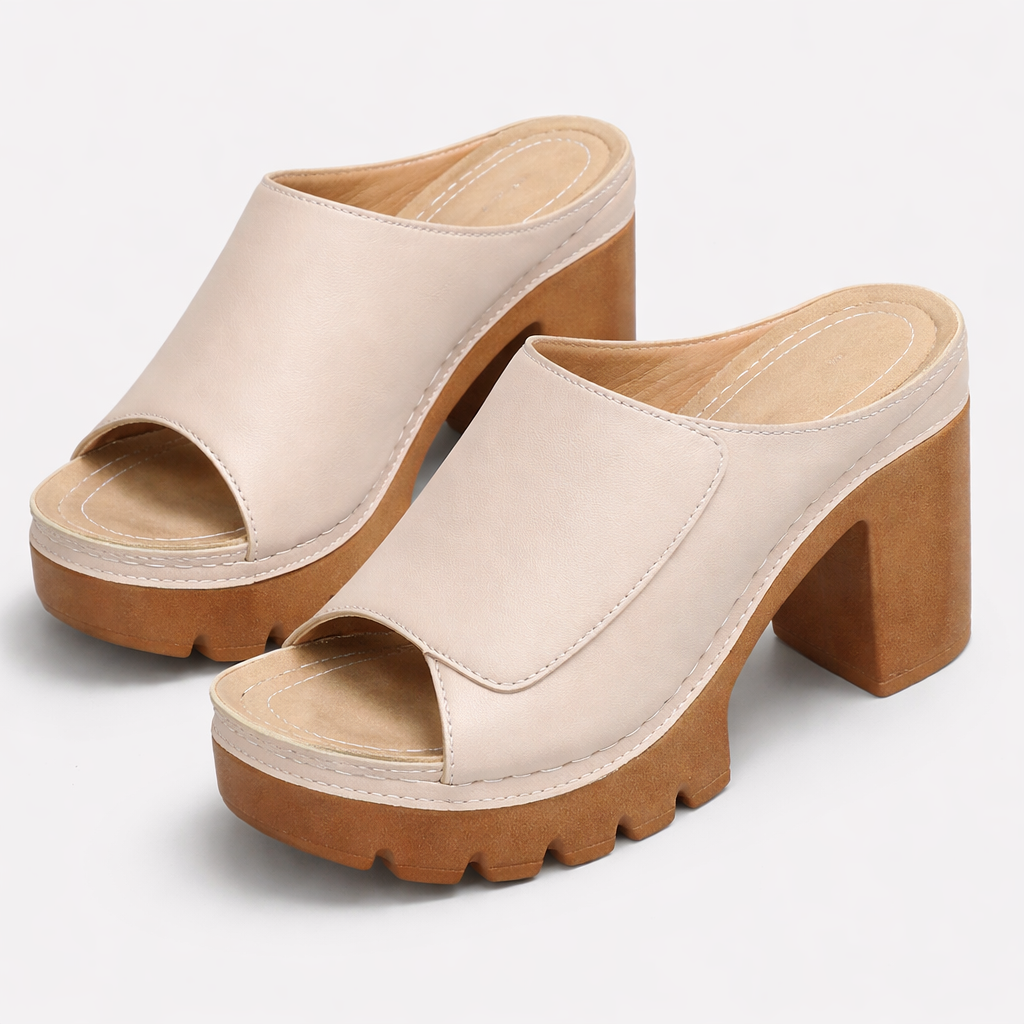Melisande - Polierte Plateau-High Heels