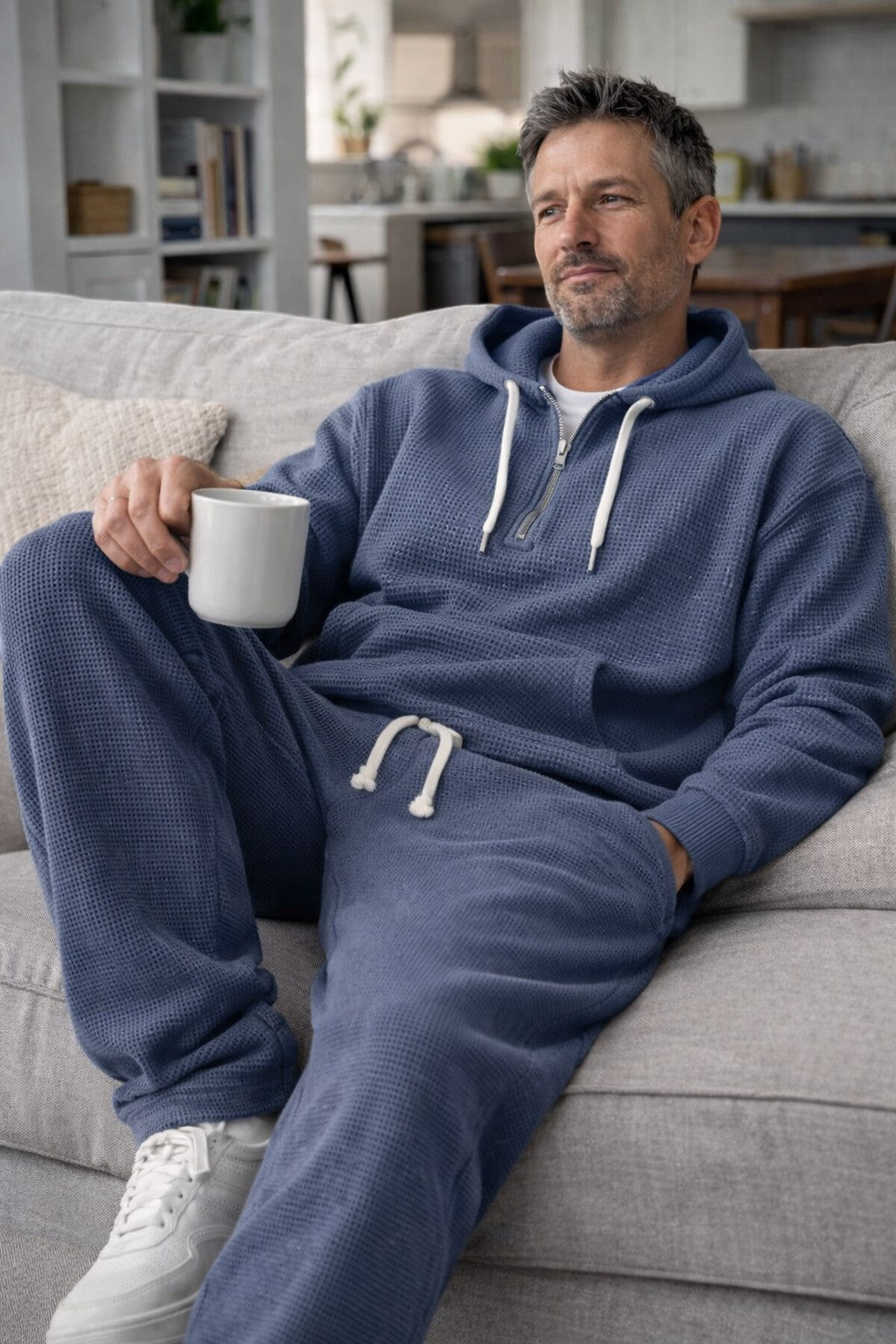 Osric - Set aus Waffelstrick-Hoodie und Jogginghose