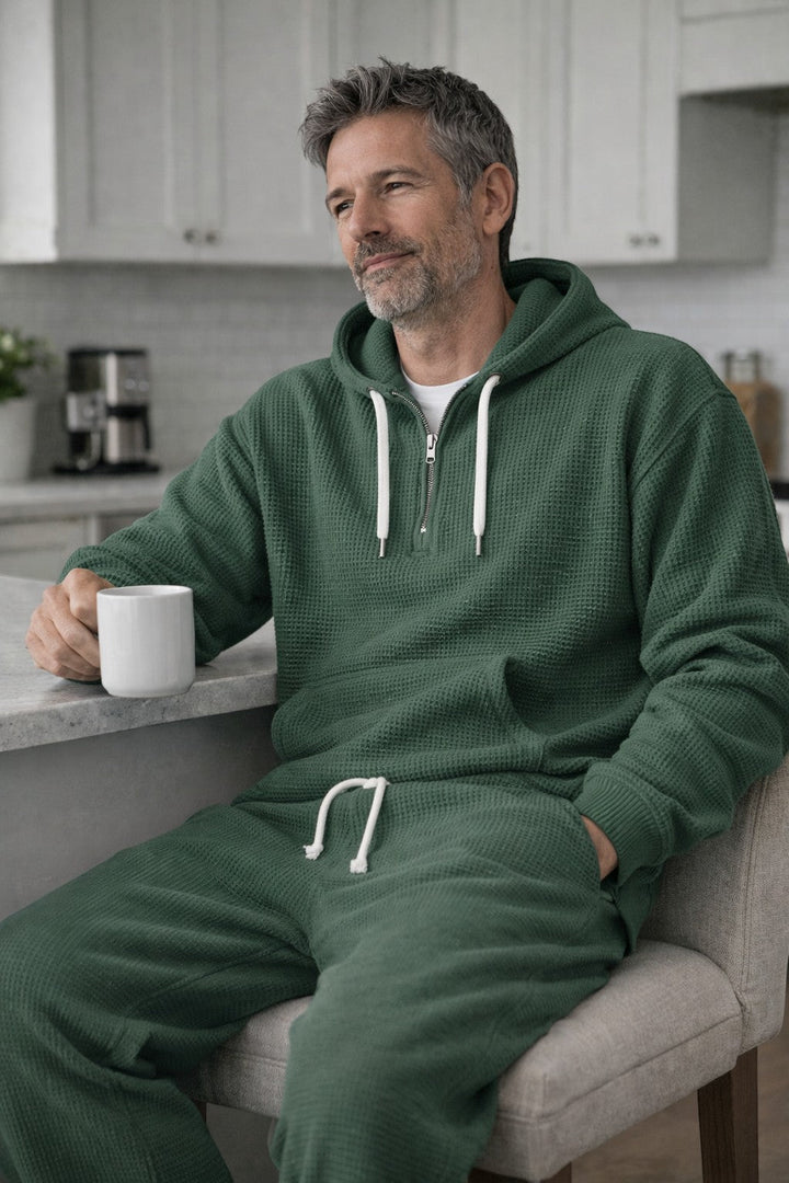Osric - Set aus Waffelstrick-Hoodie und Jogginghose